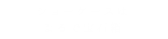 ショーケースはまるで宝石箱